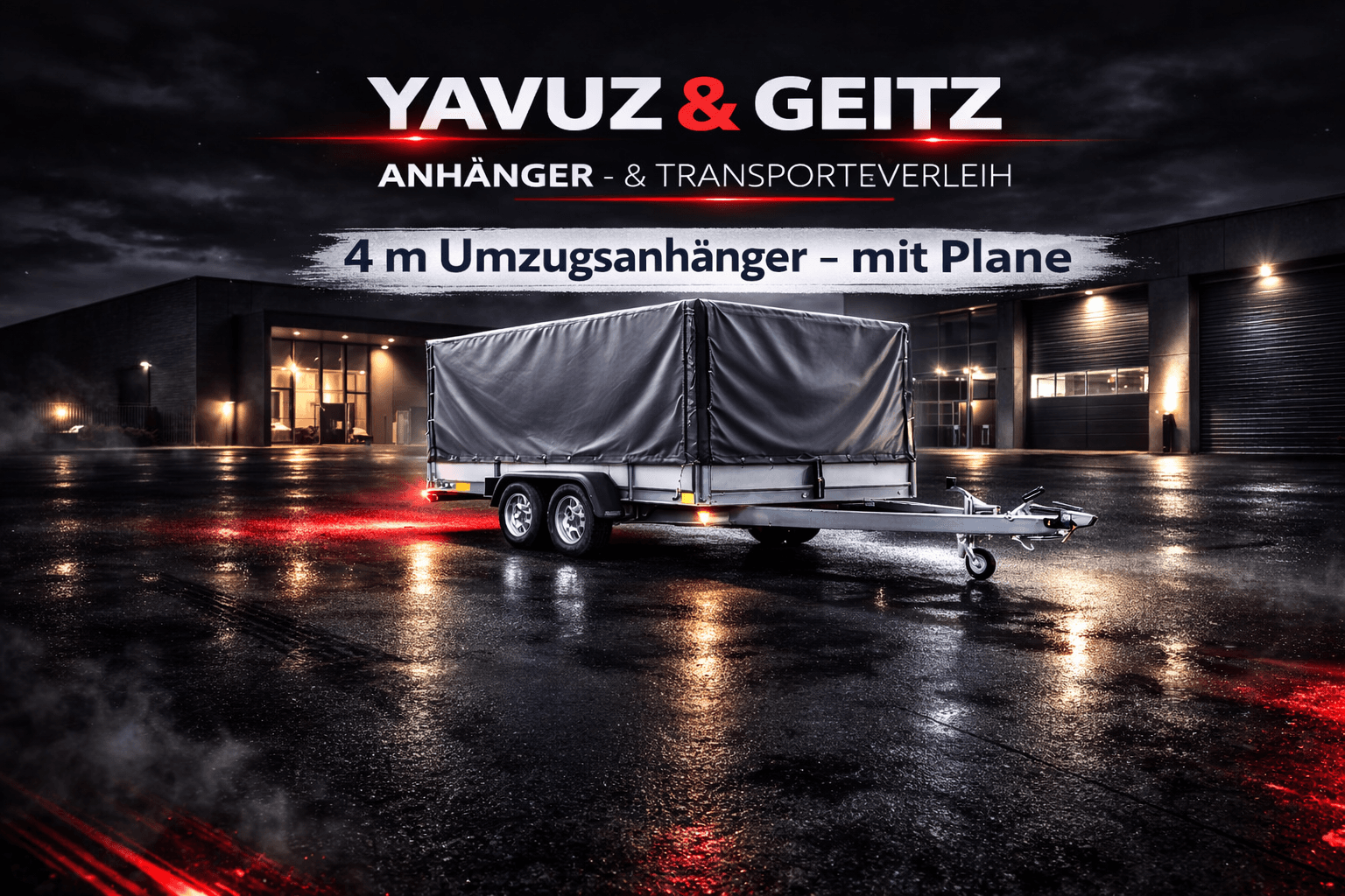 4m Anhänger mit Plane