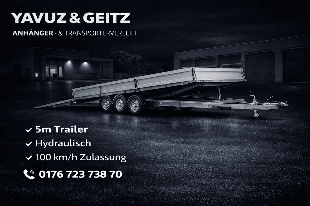 3m Anhänger mit Plane